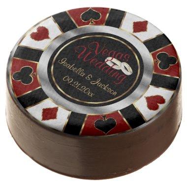 Las Vegas Style Wedding Gold, Black, White & Red Chocolate Covered Oreo