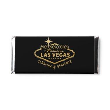 Las Vegas Wedding  Gold Black Hershey Bar Favors