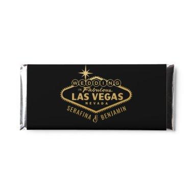 Las Vegas Wedding Bridal Shower Gold Black Hershey Bar Favors