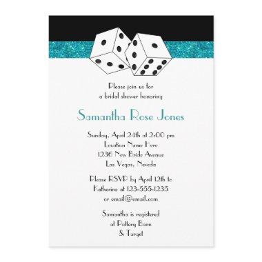 Las Vegas Wedding  Teal Dice Theme