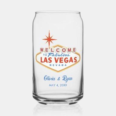 Las Vegas Wedding Custom Glassware Can Glass
