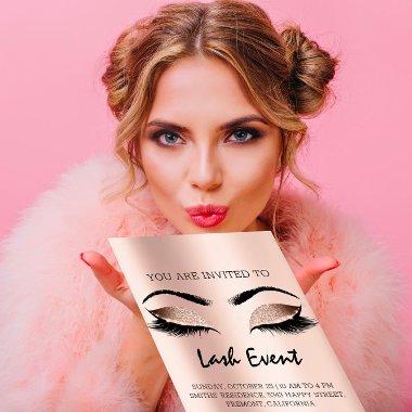 Lashes Makeup Beauty Treatment Event Rose Poster