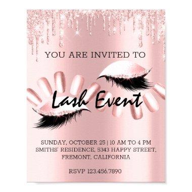 Lashes Makeup Beauty Treatment Promotion Rose Poster