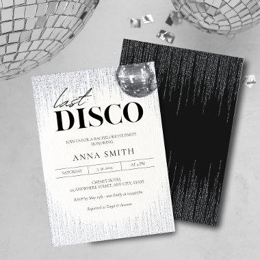 Last Disco Glitz & Glam Bachelorette Party Invitat Invitations