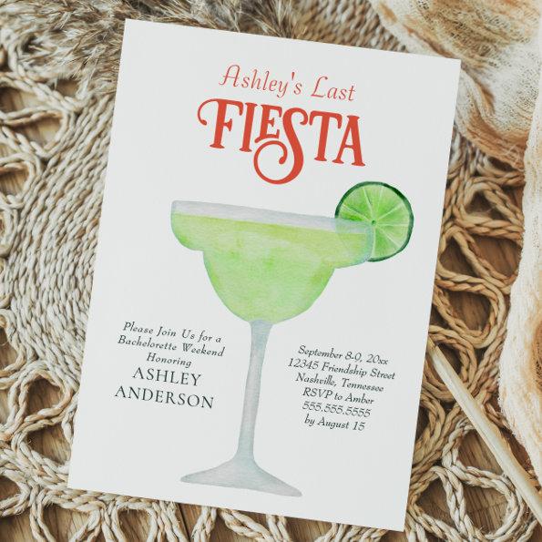 Last Fiesta Margarita Bachelorette Weekend Party Invitations