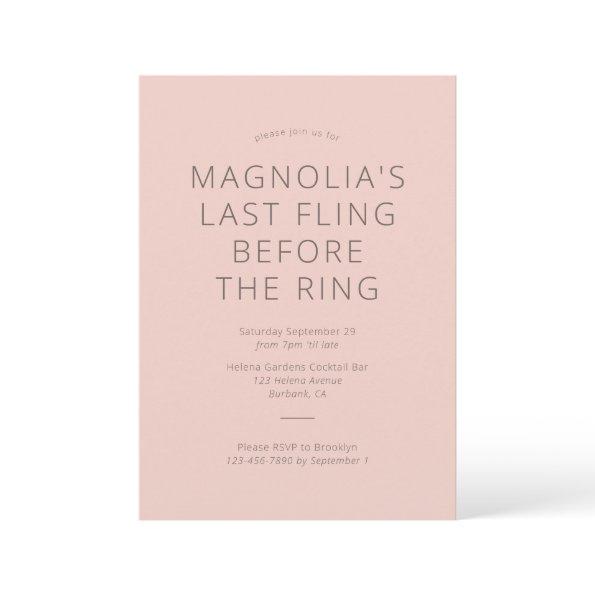 Last Fling Before The Ring