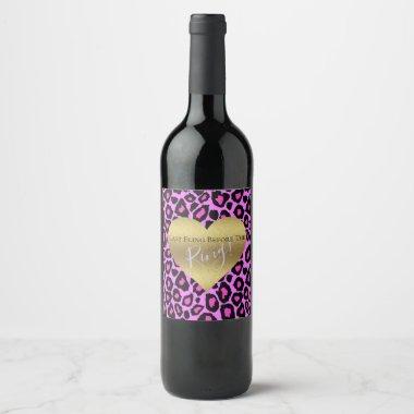 Last Fling Before The Ring Bridal Shower Party Wine Label