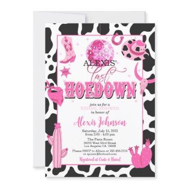 Last Hoedown Bachelorette/Bridal Shower Invitations