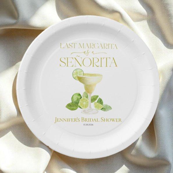 Last Margarita As A Señorita  Paper Plates