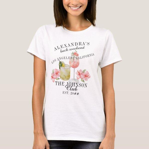 Last Name Bachelorette Bridal Shower Bach Trip T-Shirt