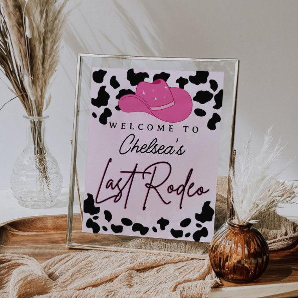 Last Rodeo Cowgirl Bridal Shower Bachelorette Sign