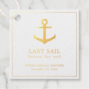Last Sail Before The Veil Gold Foil  Foil Favor Tags