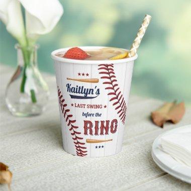 Last Swing Before The Ring! Baseball  Paper Cups