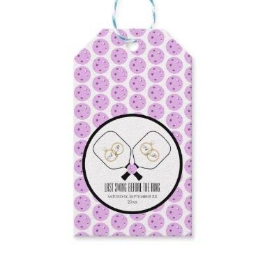 Last Swing Before the Ring Wedding Pickleball Gift Tags