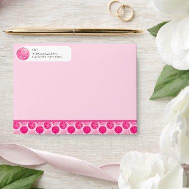 Last Swing Before the Ring Wedding Pickleball Pink Envelope