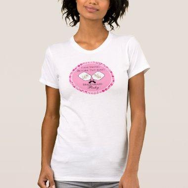 Last Swing Before the Ring Wedding Pickleball Pink T-Shirt