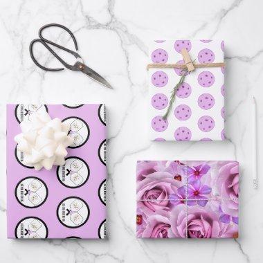 Last Swing Before the Ring Wedding Pickleball Wrapping Paper Sheets