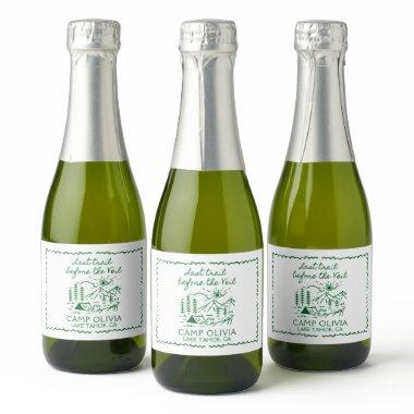 Last Trail Before The Veil Bachelorette Party Sparkling Wine Label