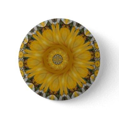 Latest African Traditional Sun Flower Art Print Button