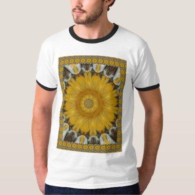 Latest African Traditional Sun Flower Art Print T-Shirt