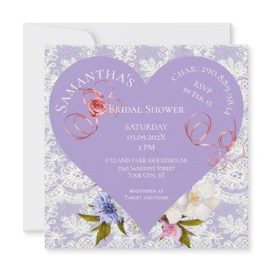 Lavender and Lace Heart