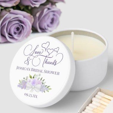 Lavender Bouquet Love & Thanks  Mini Candle Favors