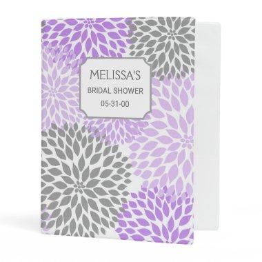 Lavender Dahlia Bridal Shower memory album Mini Binder