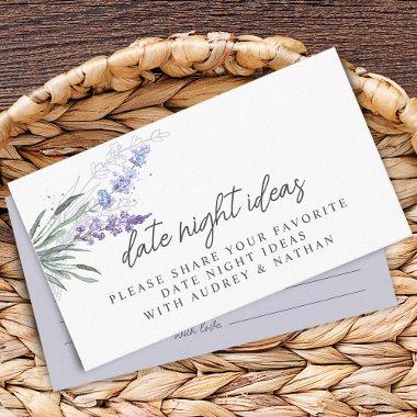 Lavender Date Night Ideas Bridal Shower Invitations