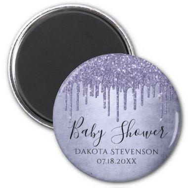 Lavender Drip Baby Shower | Chic Purple Icing Magnet