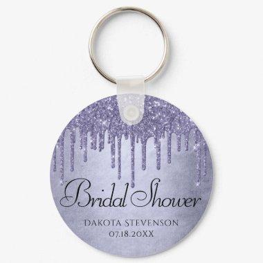 Lavender Drip Bridal Shower | Purple Chic Script Keychain