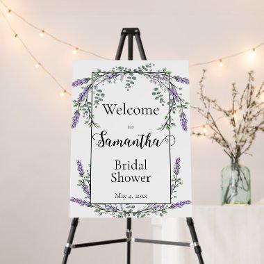 Lavender eucalyptus boho greenery poster