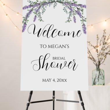 Lavender eucalyptus boho greenery poster
