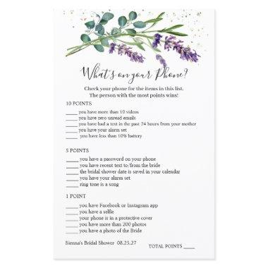 Lavender Eucalyptus Bridal What's on Your Phone