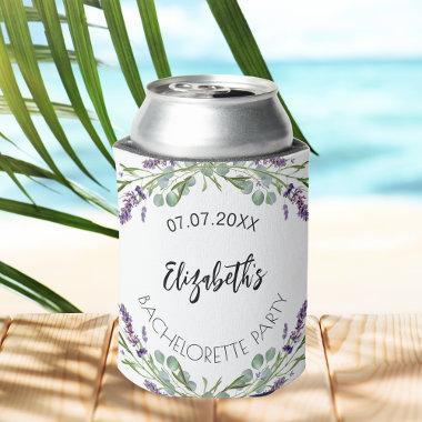 Lavender eucalyptus greenery Bachelorette party Can Cooler