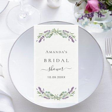 Lavender eucalyptus greenery  paper guest towels