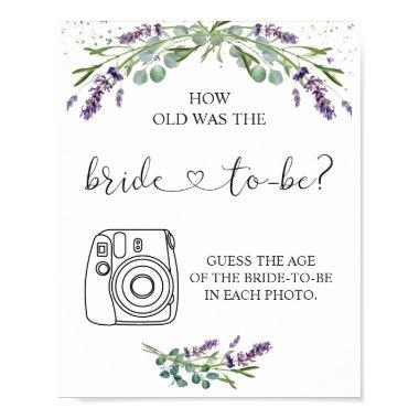 Lavender Eucalyptus How Old Was the Bride Poster