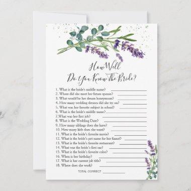 Lavender Eucalyptus How Well Do You Know Bride Invitations