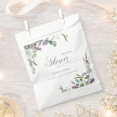 Lavender Eucalyptus Leafy Foliage Bridal Shower Favor Bag