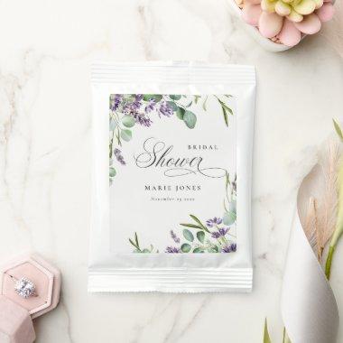 Lavender Eucalyptus Leafy Foliage Bridal Shower Hot Chocolate Drink Mix