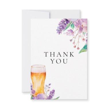 Lavender Floral Beer  Thank You