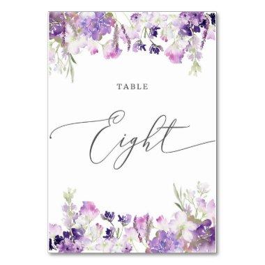 Lavender floral Eight Table Number