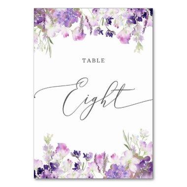 Lavender floral Eight Table Number