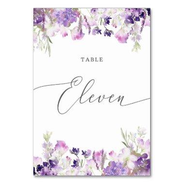 Lavender floral Eleven Table Number