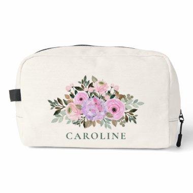 Lavender Floral Watercolor  Custom Dopp Kit