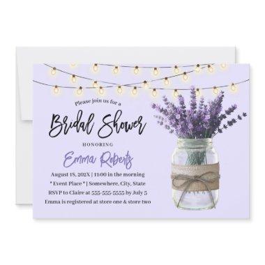 Lavender Flowers Mason Jar