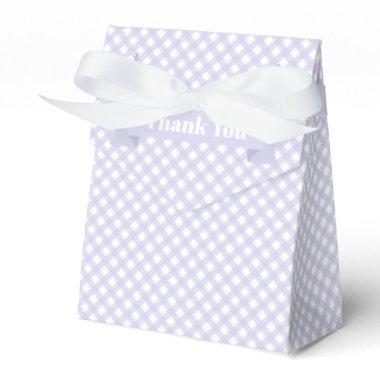 Lavender Gingham Pattern Thank You Favor Box