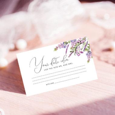 Lavender Green Boho Date Jar Enclosure Invitations