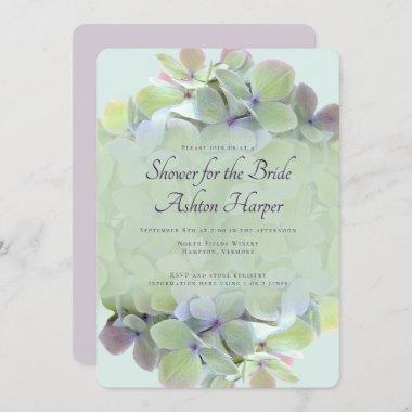 Lavender Green Floral Bridal Shower Invitations