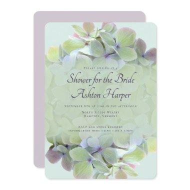 Lavender Green Floral Bridal Shower Invitations