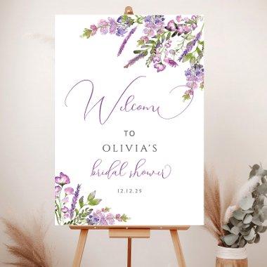 Lavender Greenery Boho Bridal Shower Welcome Foam Board